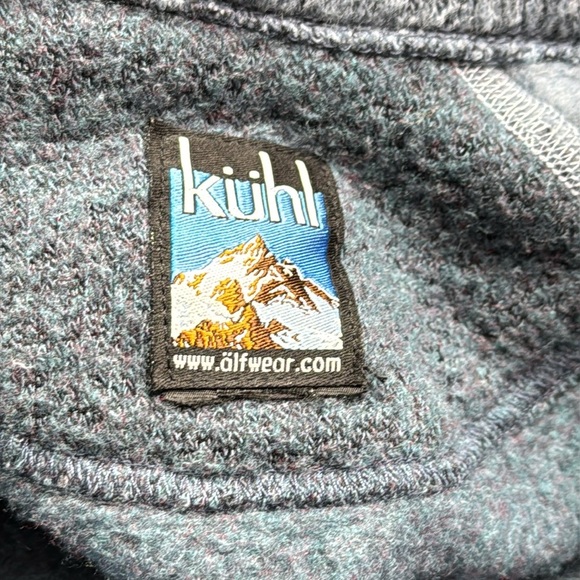 Kuhl Alfpaca Fleece Blue Polyester Full Zip Sweatshirt XL - Picture 7 of 9